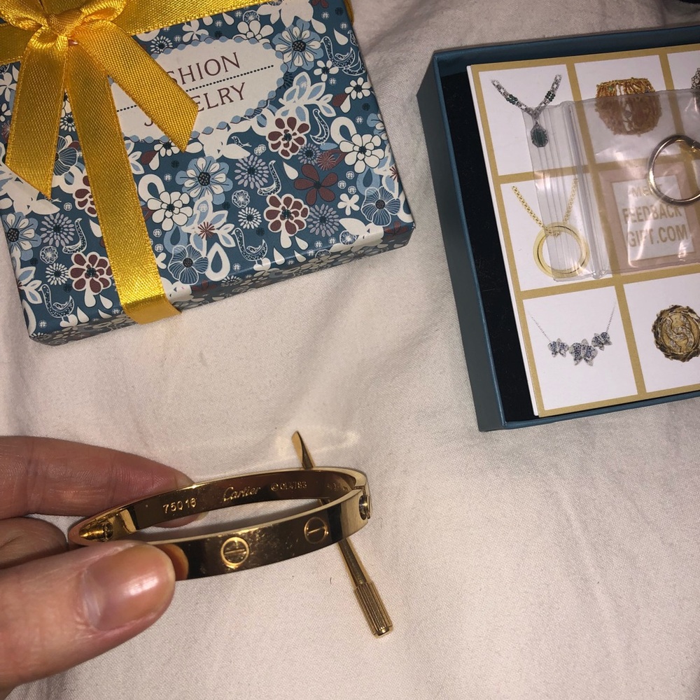 Gold brass bracelet